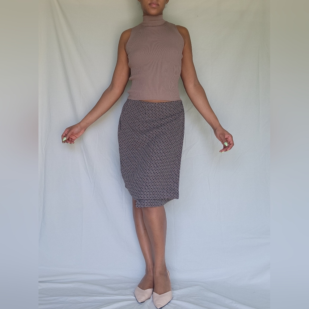 Women's Wrap Around Charter Club Elegant Black Patterned Skirt - Picture 7 of 12